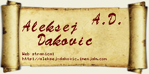 Aleksej Daković vizit kartica